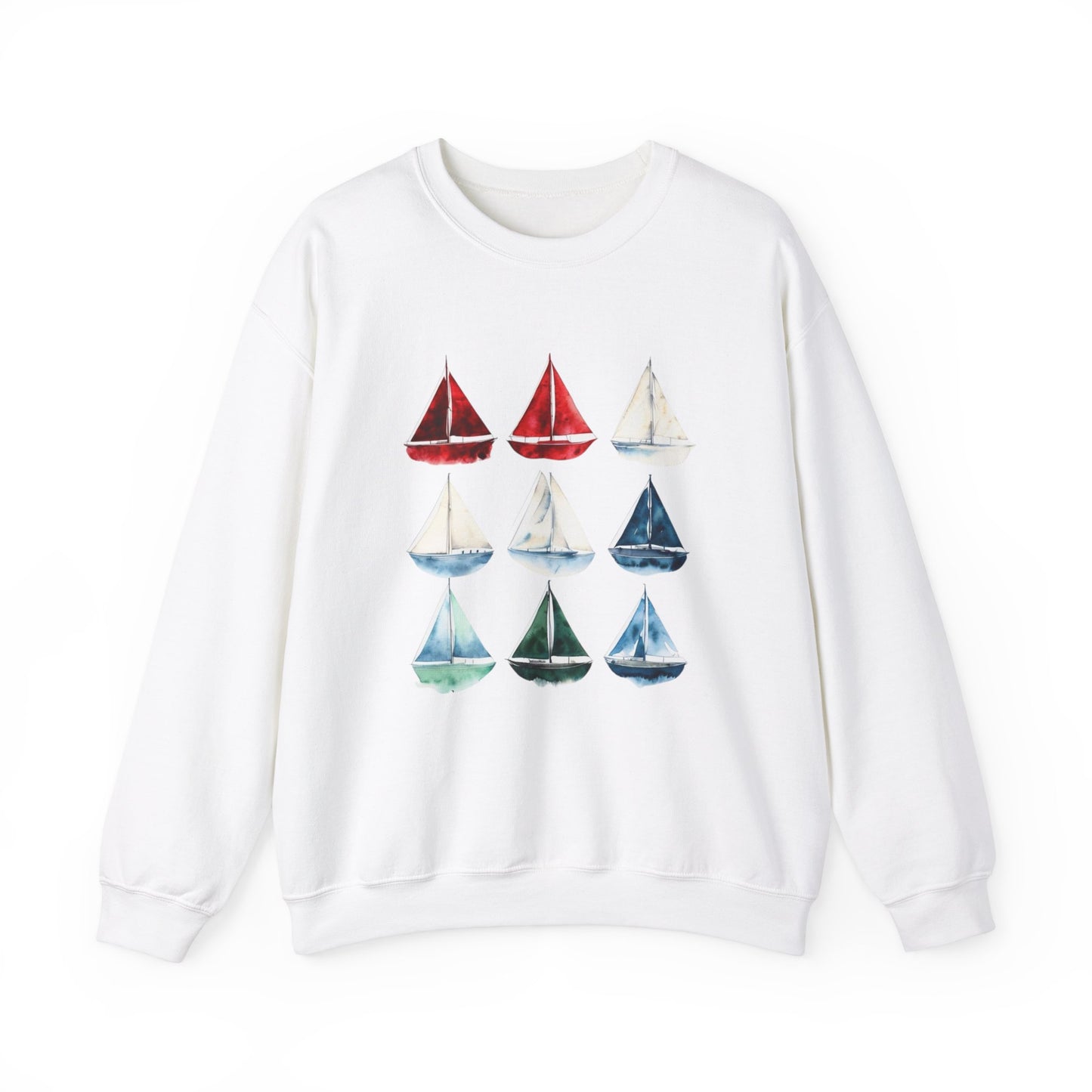 Watercolor Sailboat Crewneck Sweatshirt
