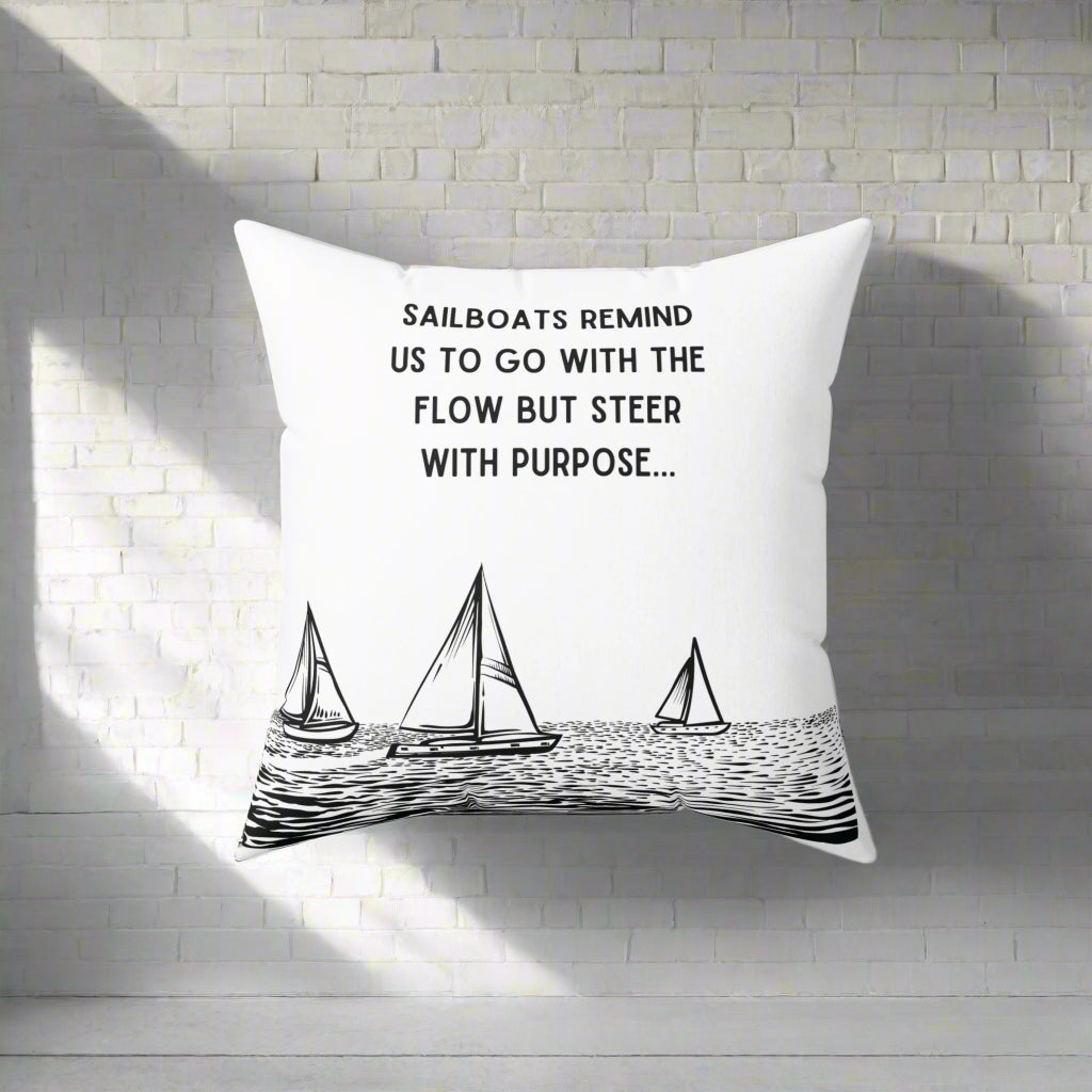 Sailboat Throw Pillow