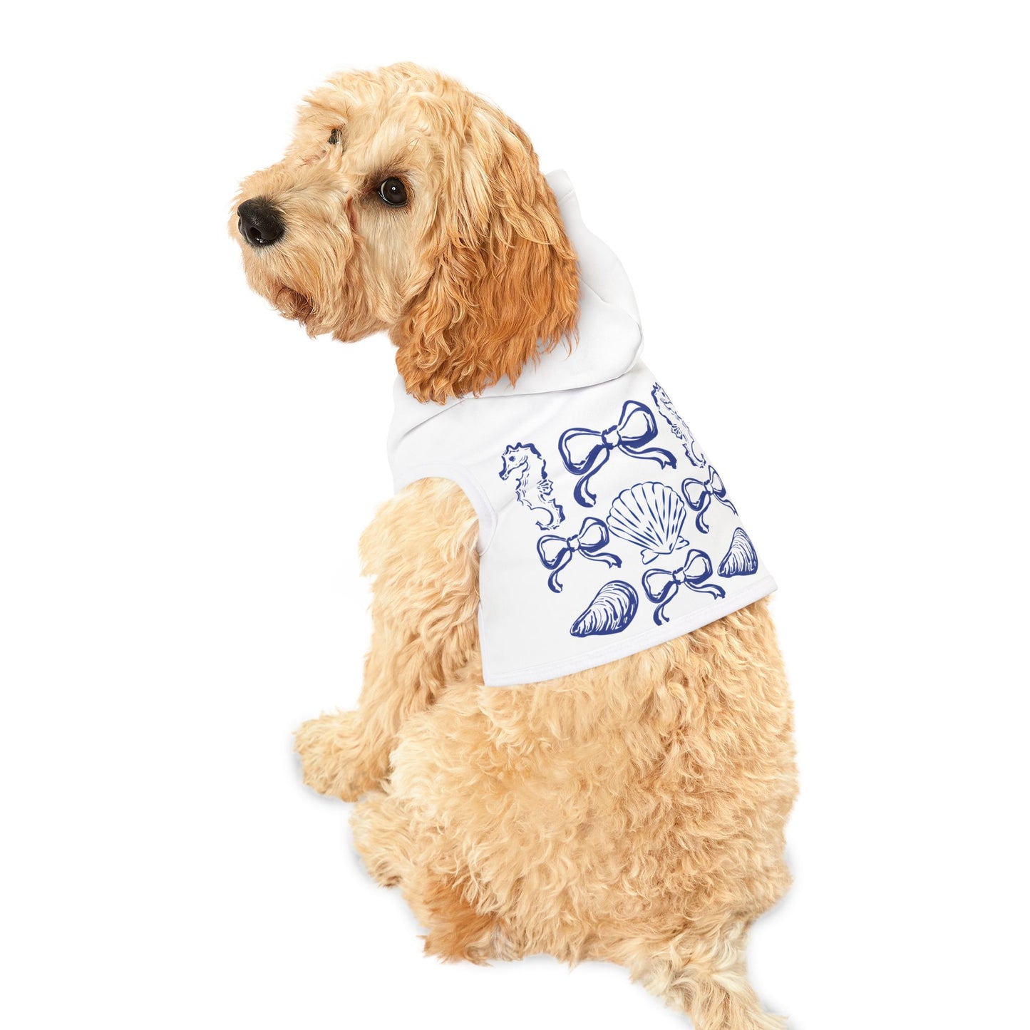 Blue Bow Pet Hoodie
