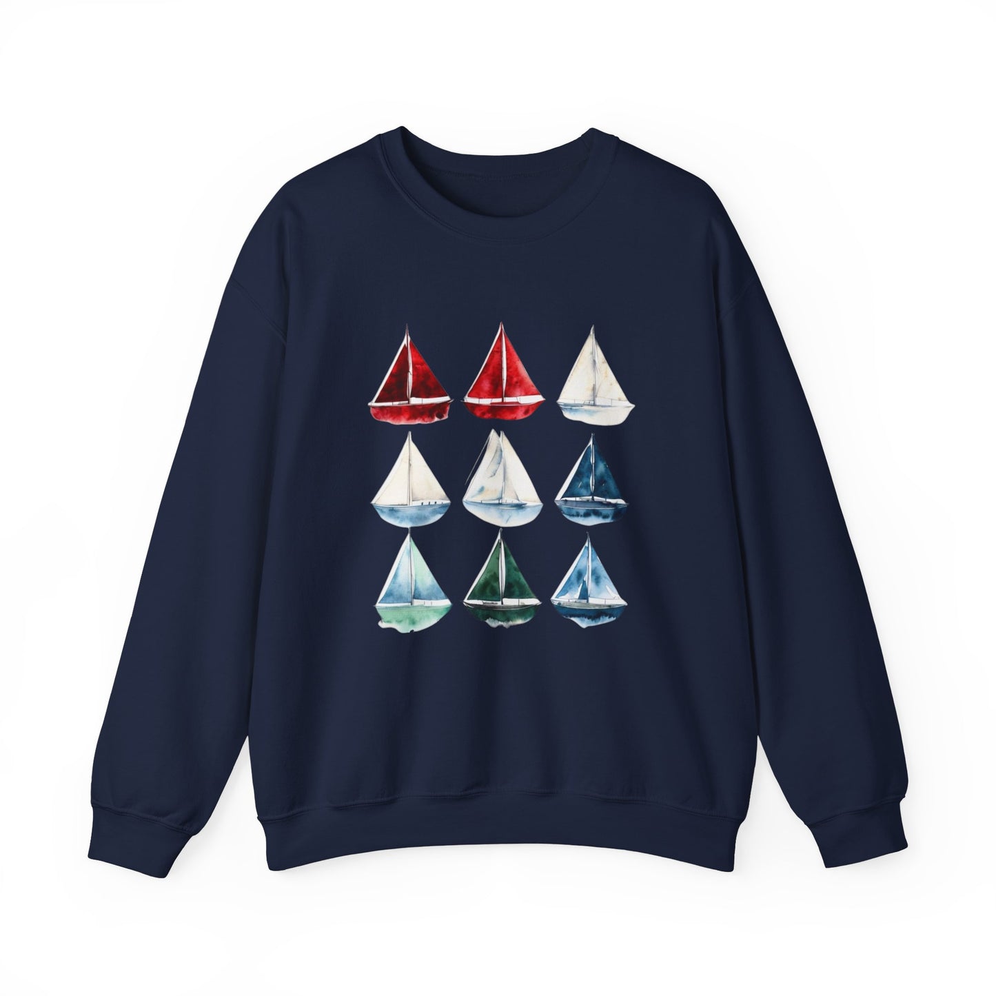 Watercolor Sailboat Crewneck Sweatshirt