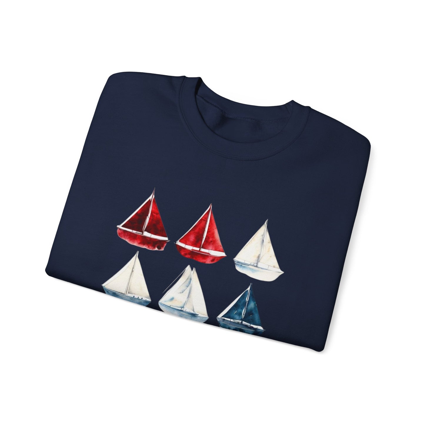 Watercolor Sailboat Crewneck Sweatshirt