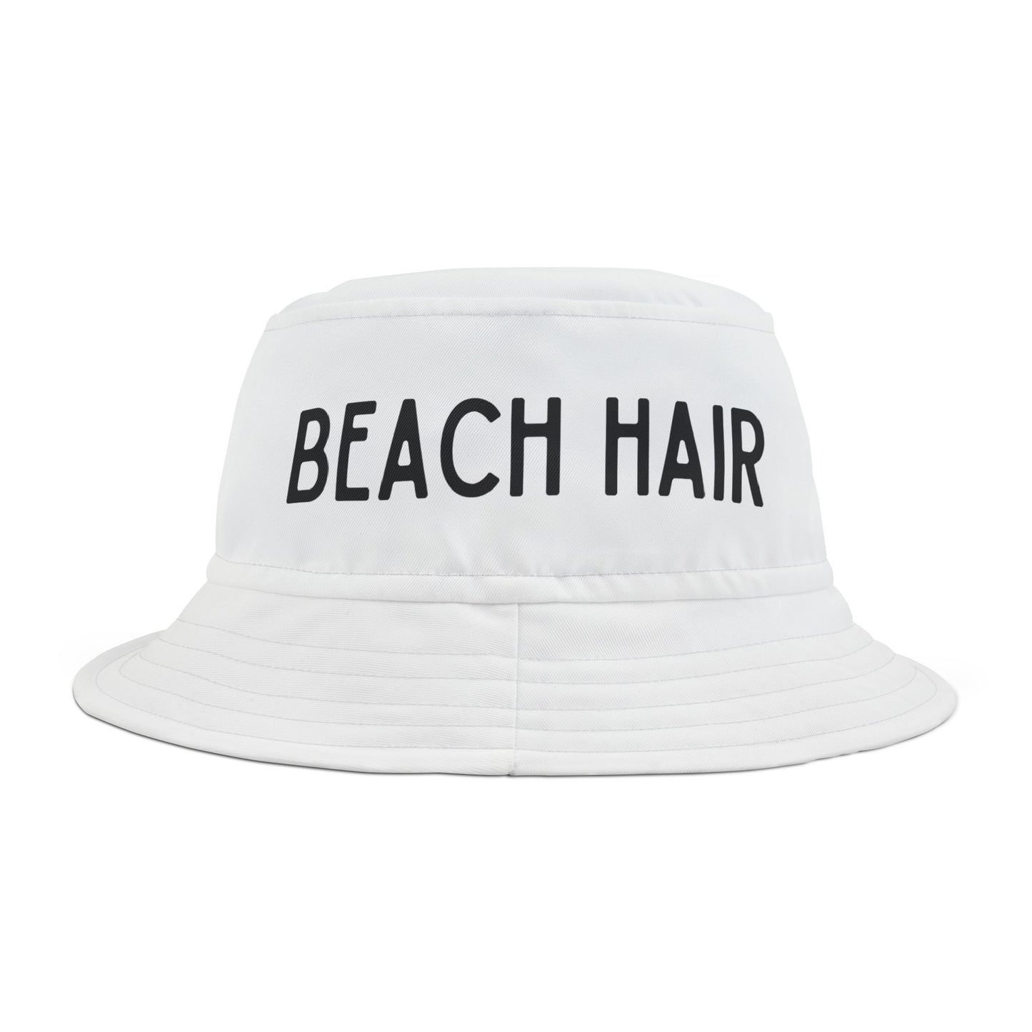 Beach Hair White Bucket Hat