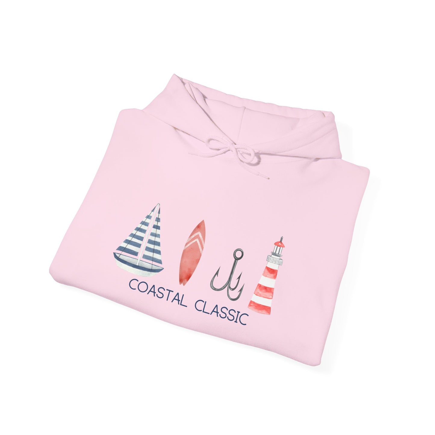 Coastal Classic Sailboat Surf Hooded Sweatshirt