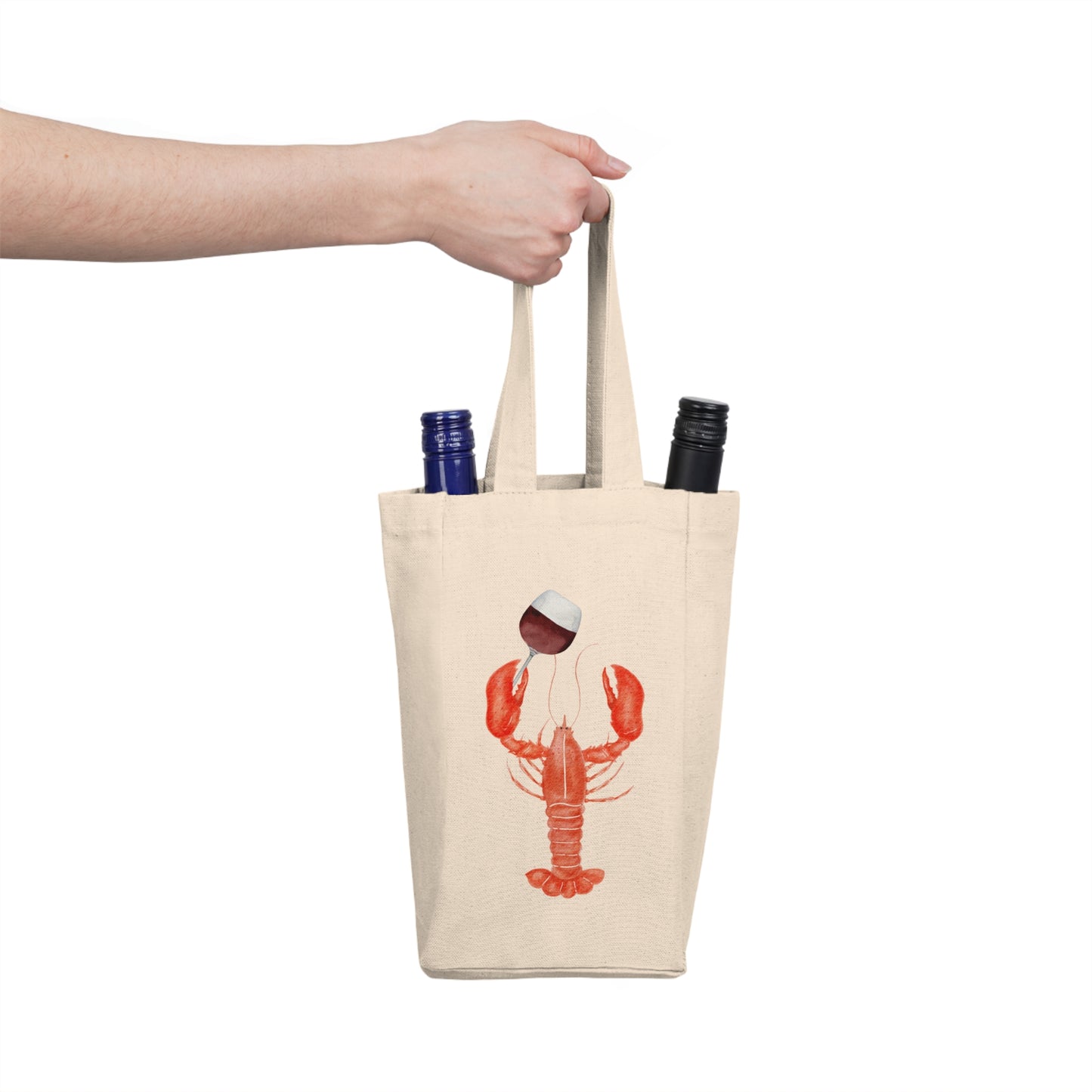 Lobster Double Wine Tote Bag
