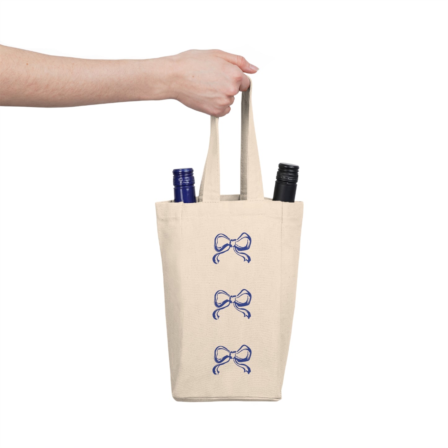 Bow Double Wine Tote Bag