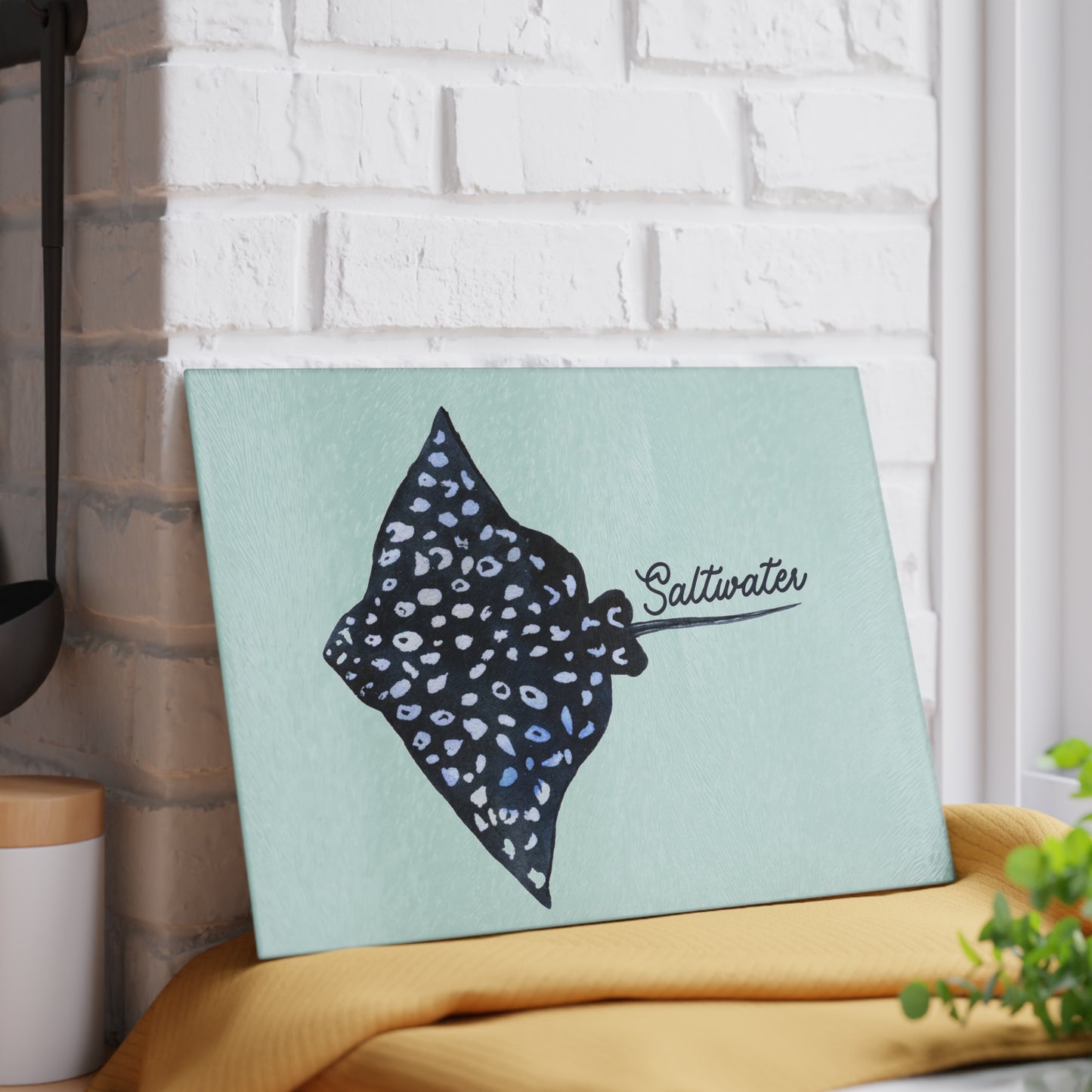 Stingray Saltwater Glass Cutting Board