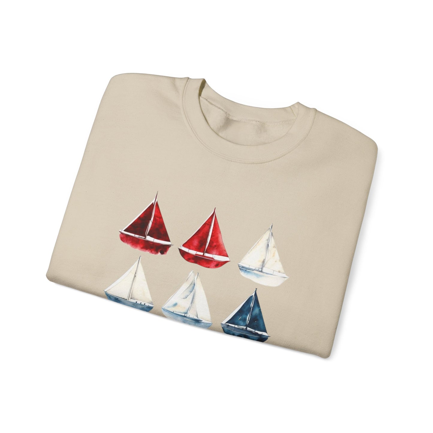 Watercolor Sailboat Crewneck Sweatshirt