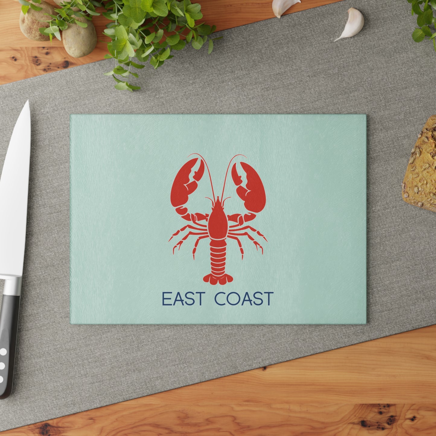East Coast Lobster Glass Cutting Board