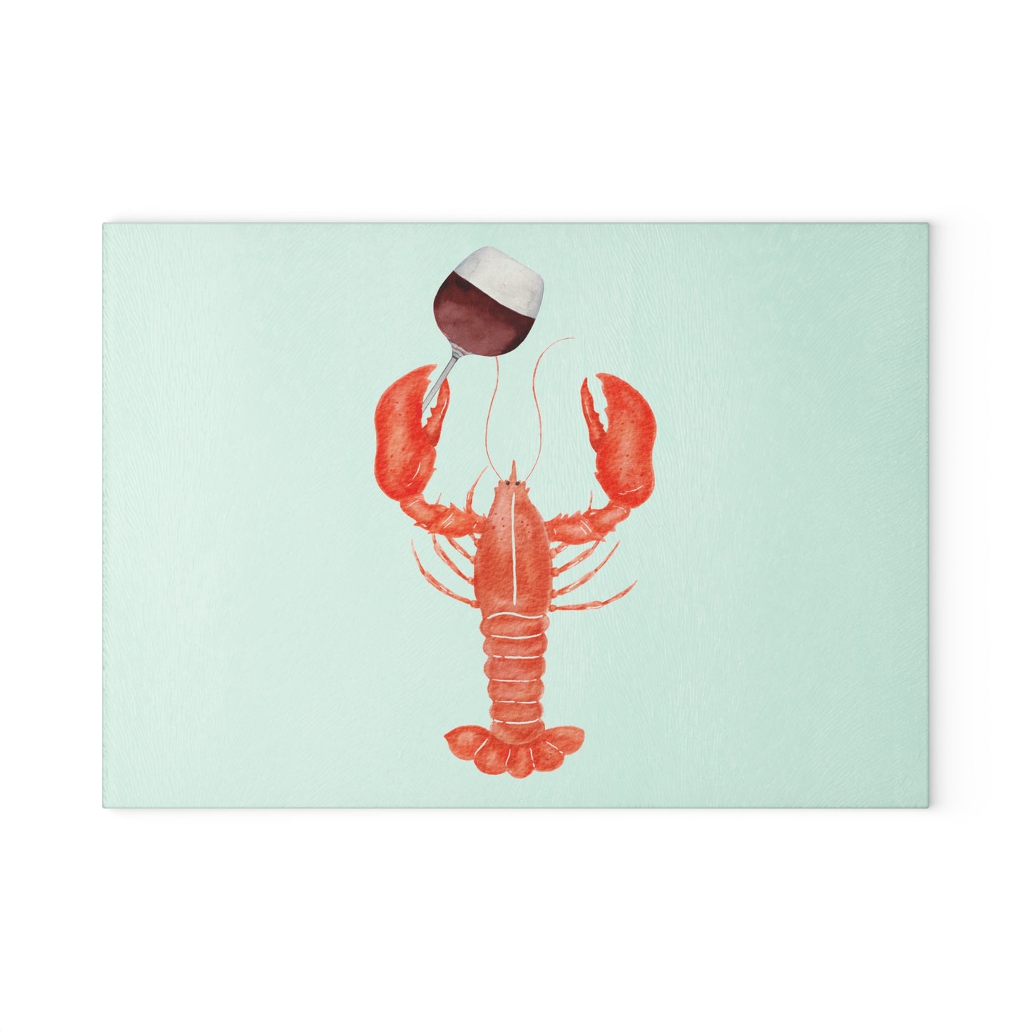Wine & Lobster Glass Cutting Board