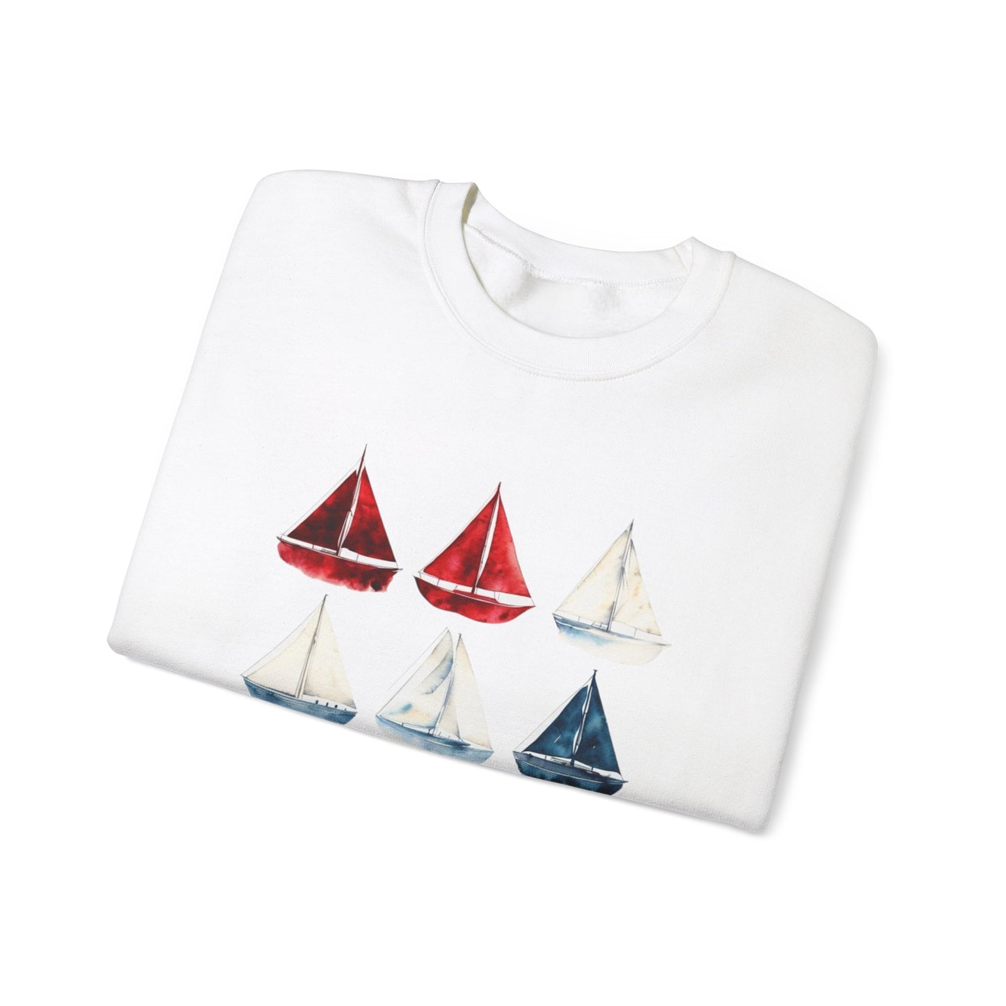 Watercolor Sailboat Crewneck Sweatshirt
