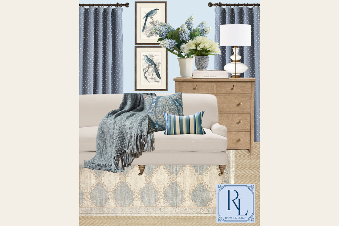 How to Design a Blue & White Coastal Living Room That Feels Layered and Timeless