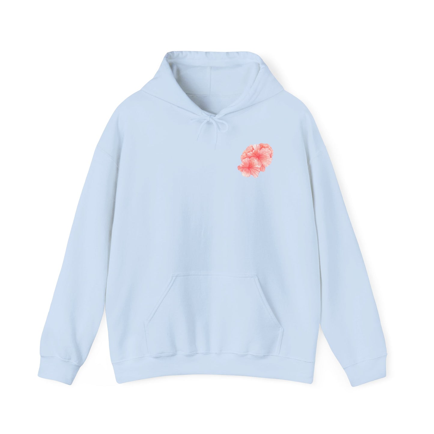 Summer Love Hibiscus Flower Coastal Hooded Sweatshirt