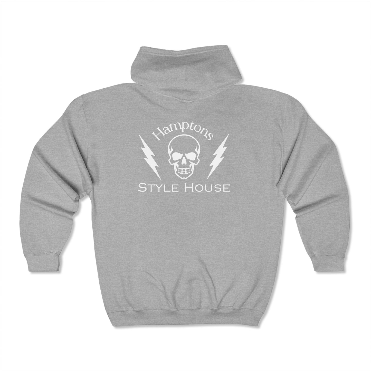 Skull Hamptons Zip Up Hoodie Sweatshirt