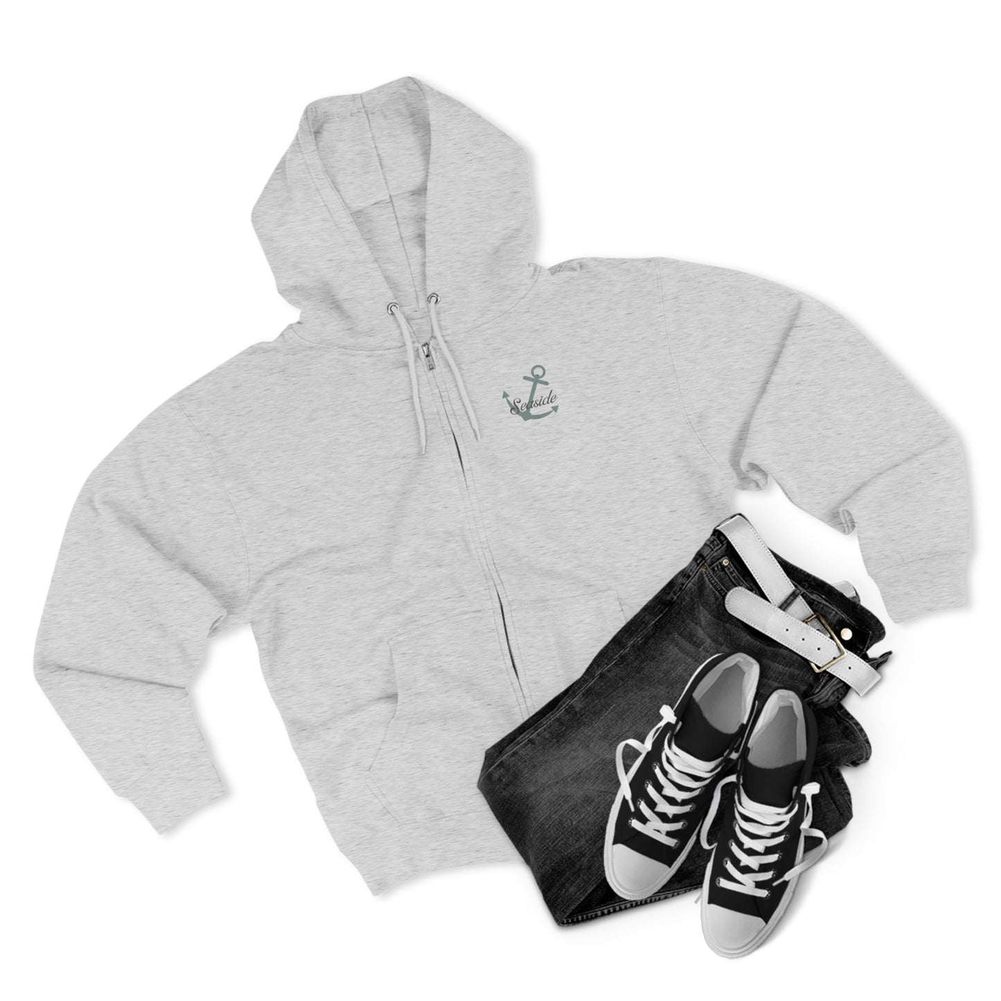 Seaside Beach Zip-Up Hoodie