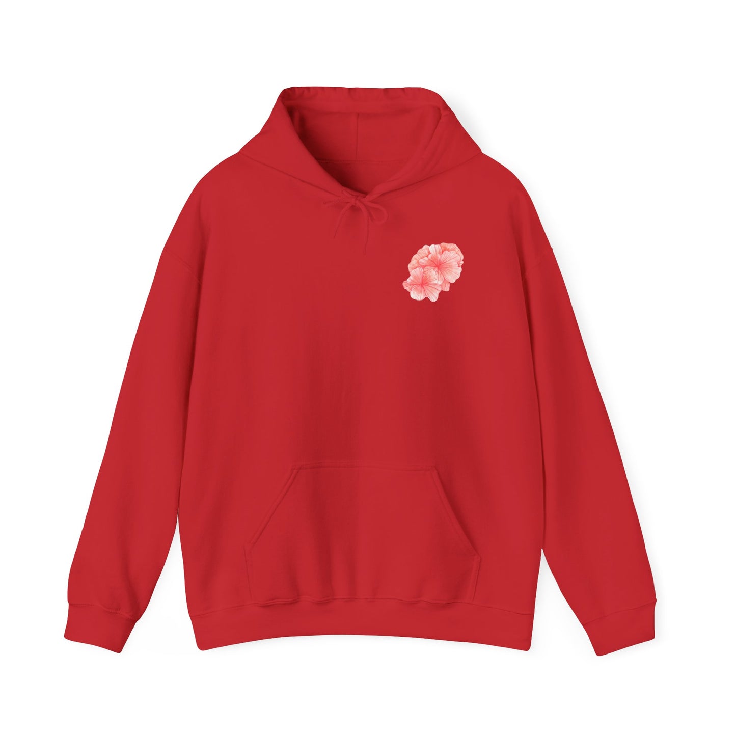 Summer Love Hibiscus Flower Coastal Hooded Sweatshirt