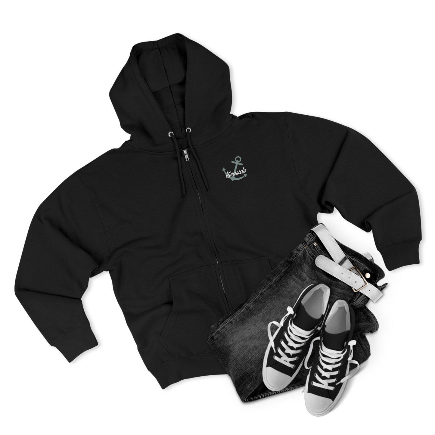 Seaside Beach Zip-Up Hoodie