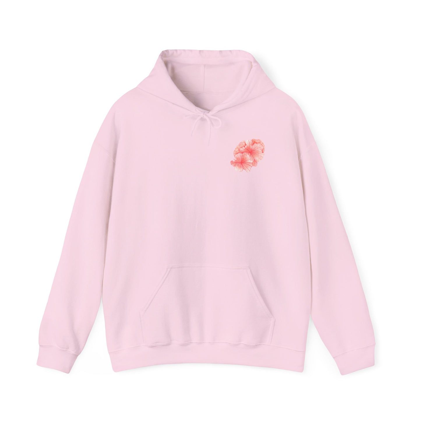 Summer Love Hibiscus Flower Coastal Hooded Sweatshirt