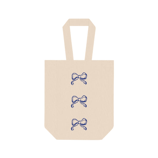 Bow Double Wine Tote Bag