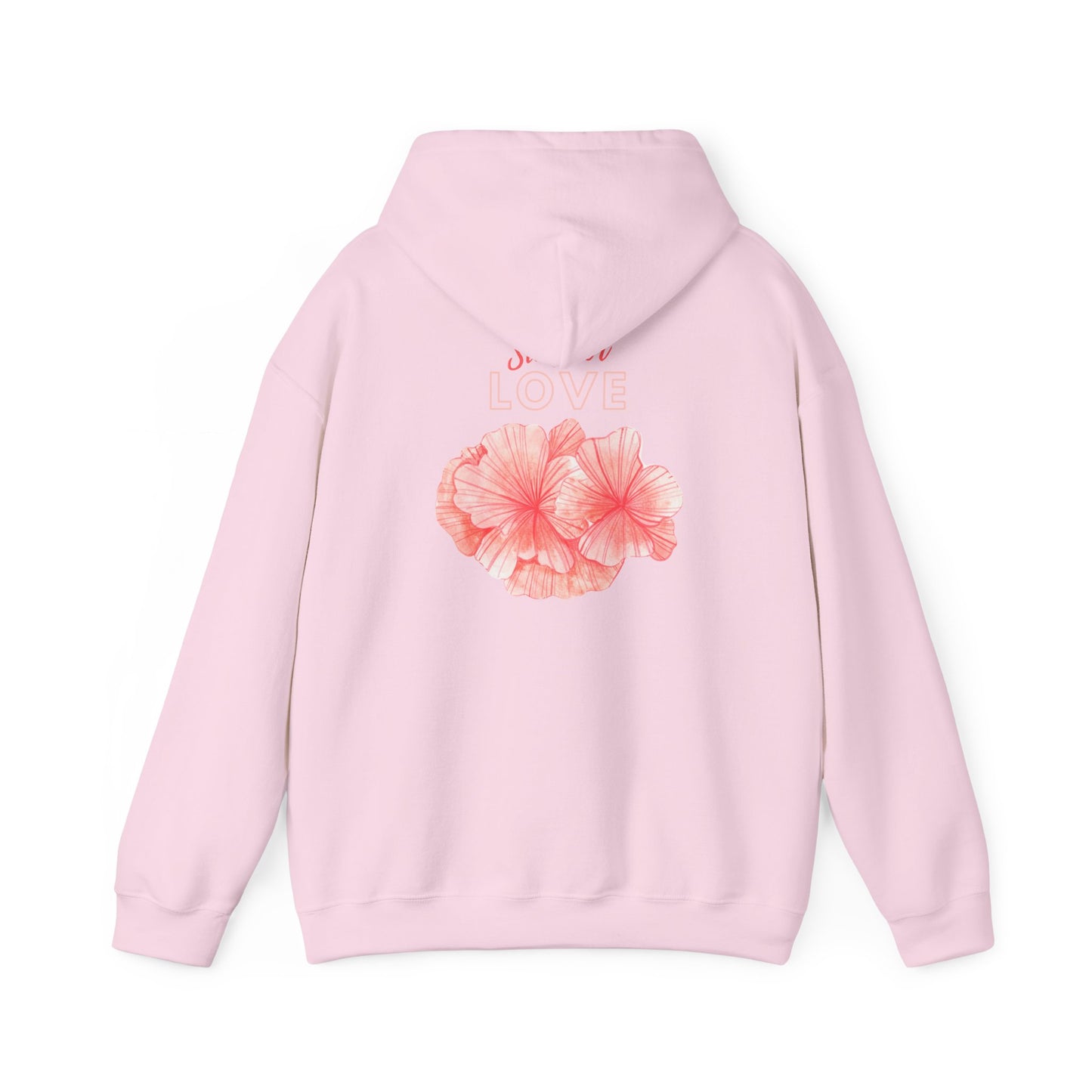 Summer Love Hibiscus Flower Coastal Hooded Sweatshirt