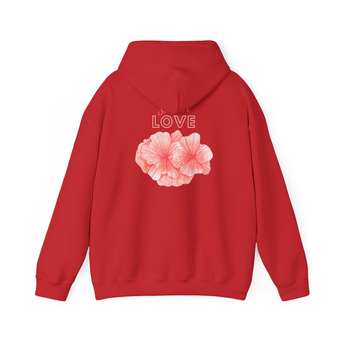 Summer Love Hibiscus Flower Coastal Hooded Sweatshirt