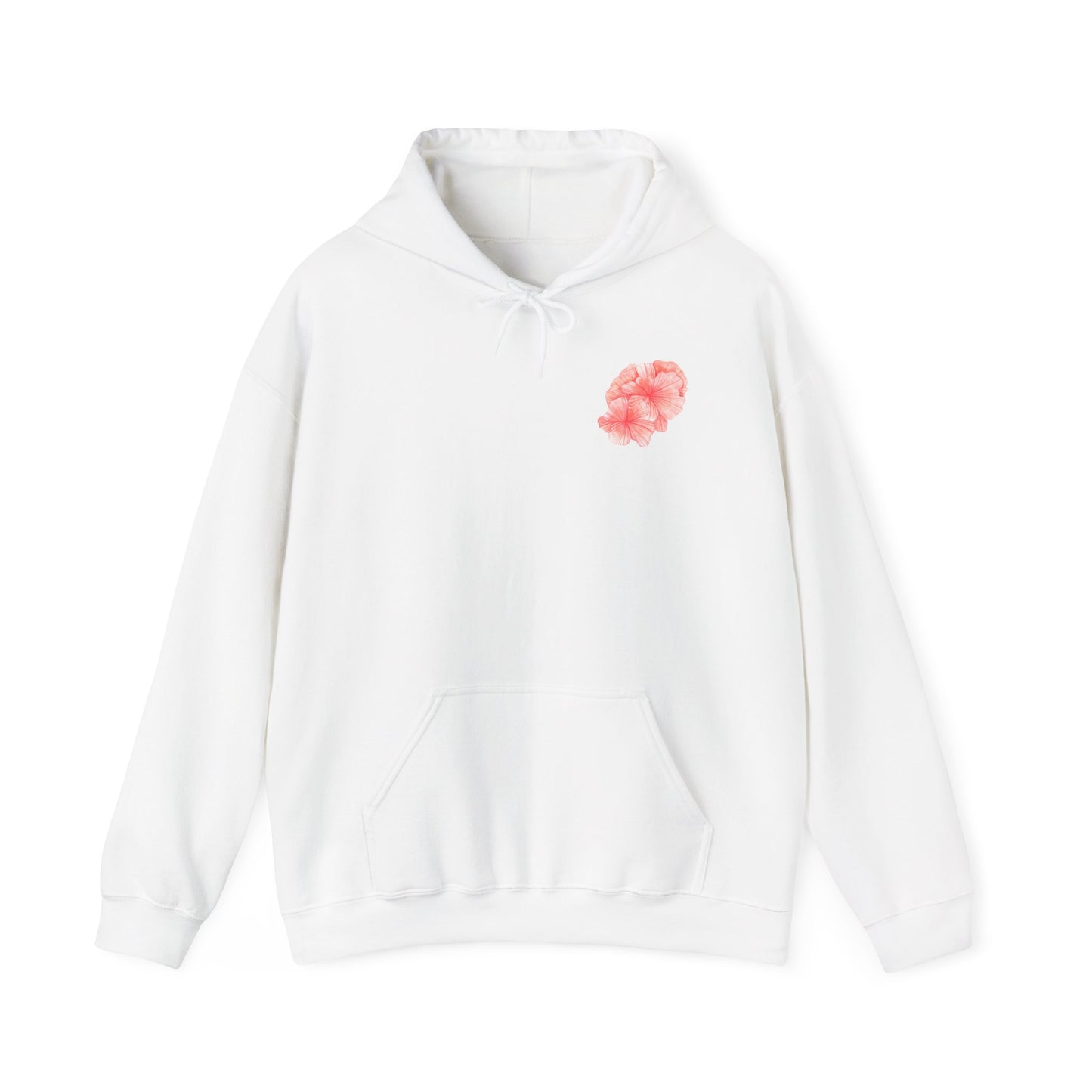 Summer Love Hibiscus Flower Coastal Hooded Sweatshirt