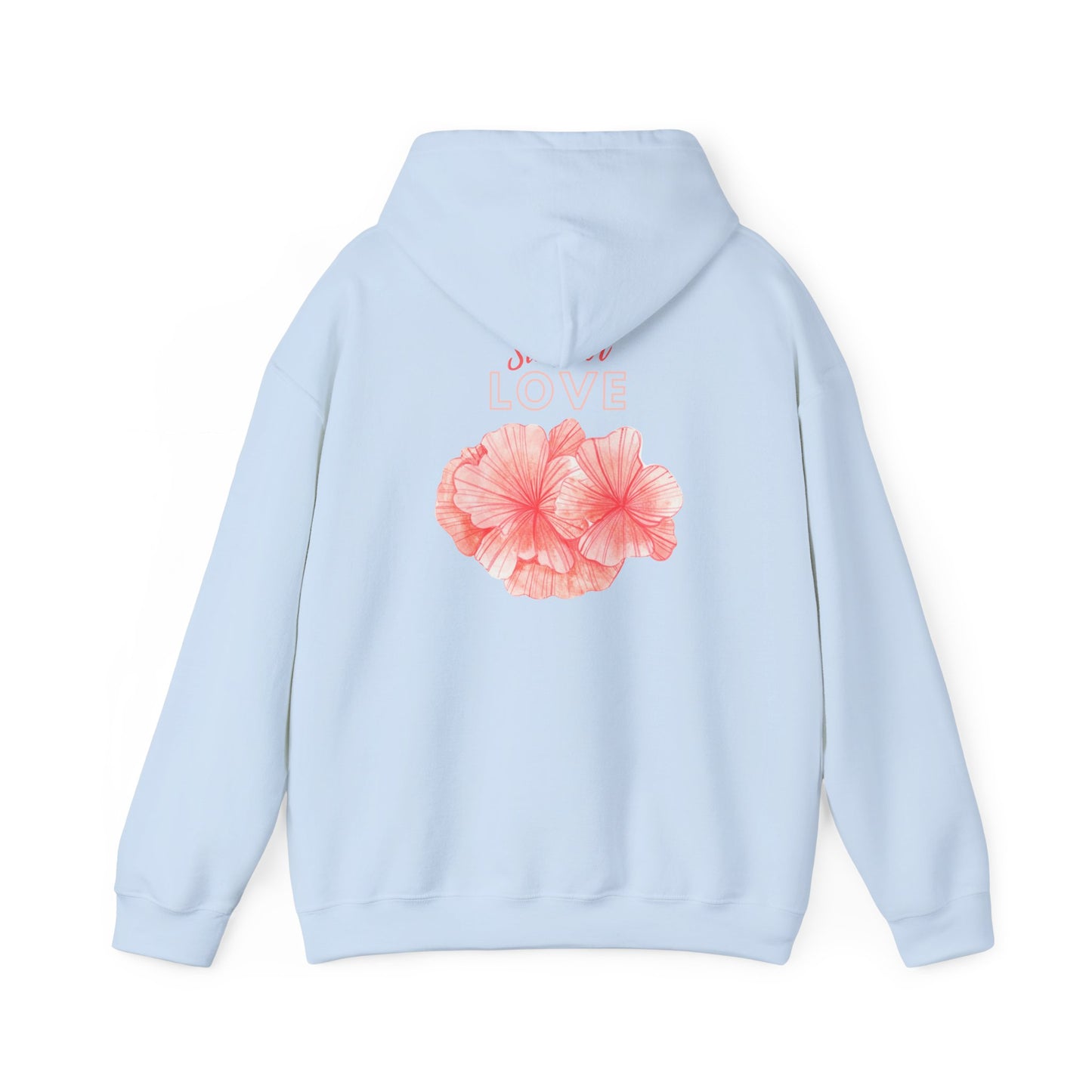 Summer Love Hibiscus Flower Coastal Hooded Sweatshirt