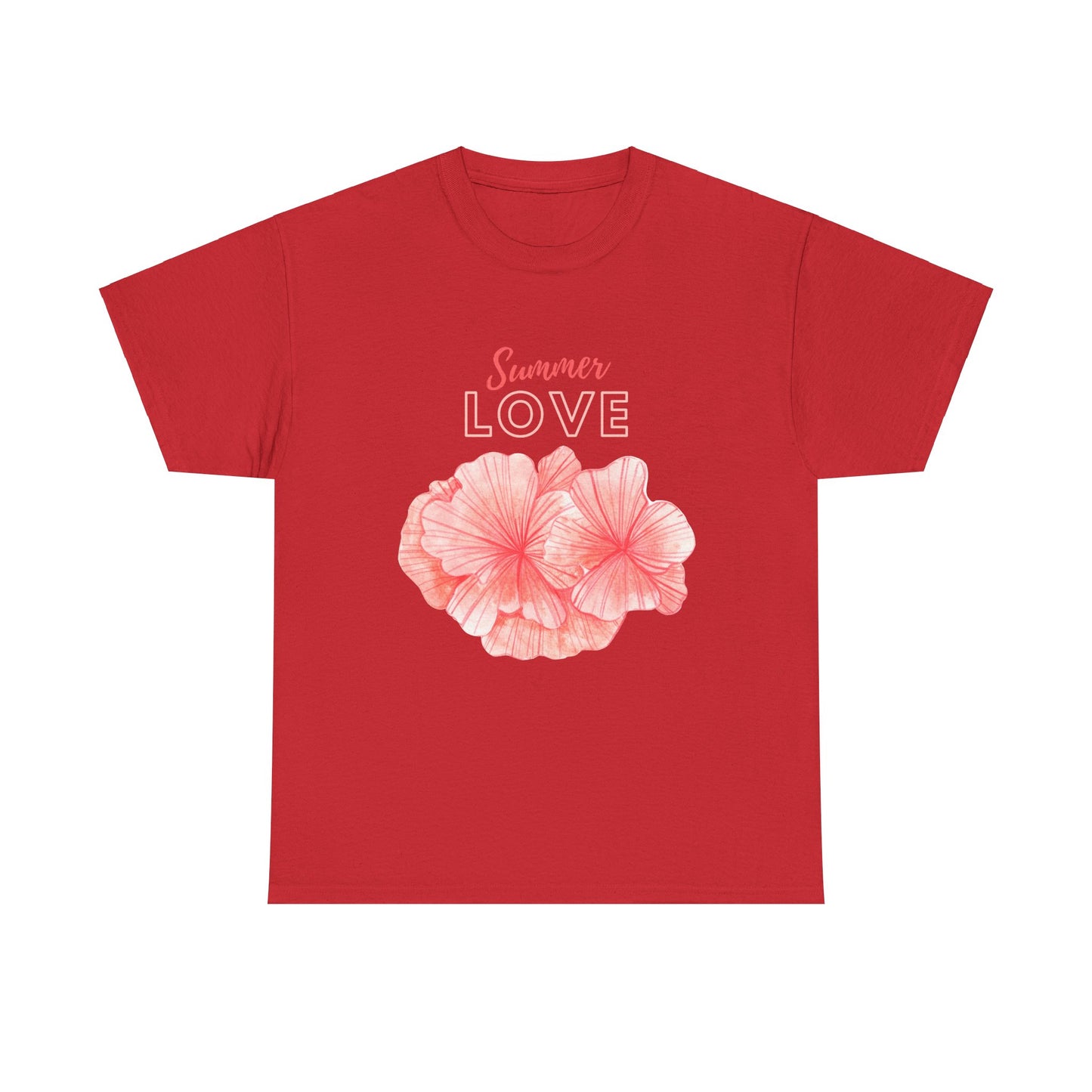 Summer Love Hibiscus Flower Coastal T-Shirt