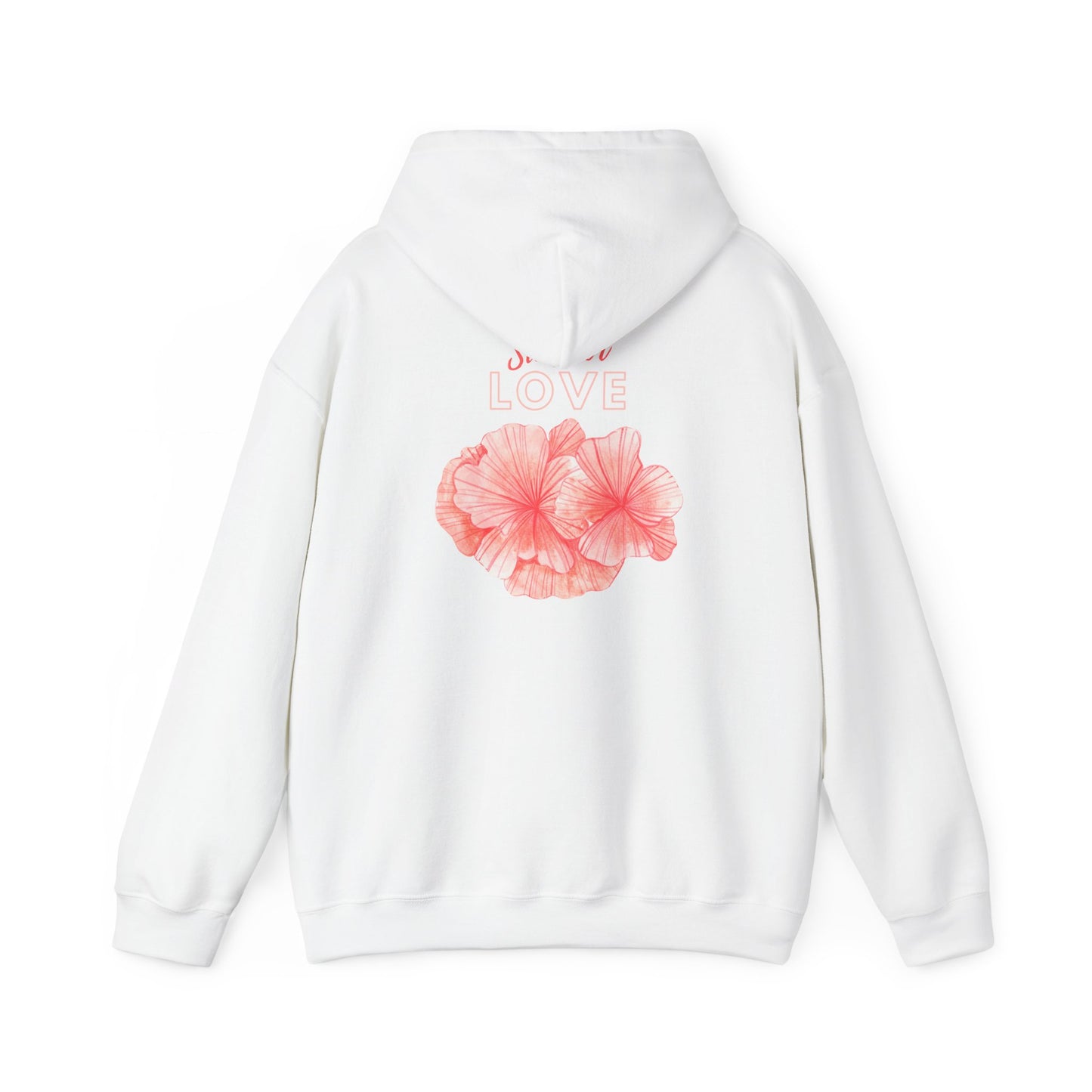 Summer Love Hibiscus Flower Coastal Hooded Sweatshirt