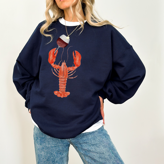 Lobster & Wine Crewneck Sweatshirt