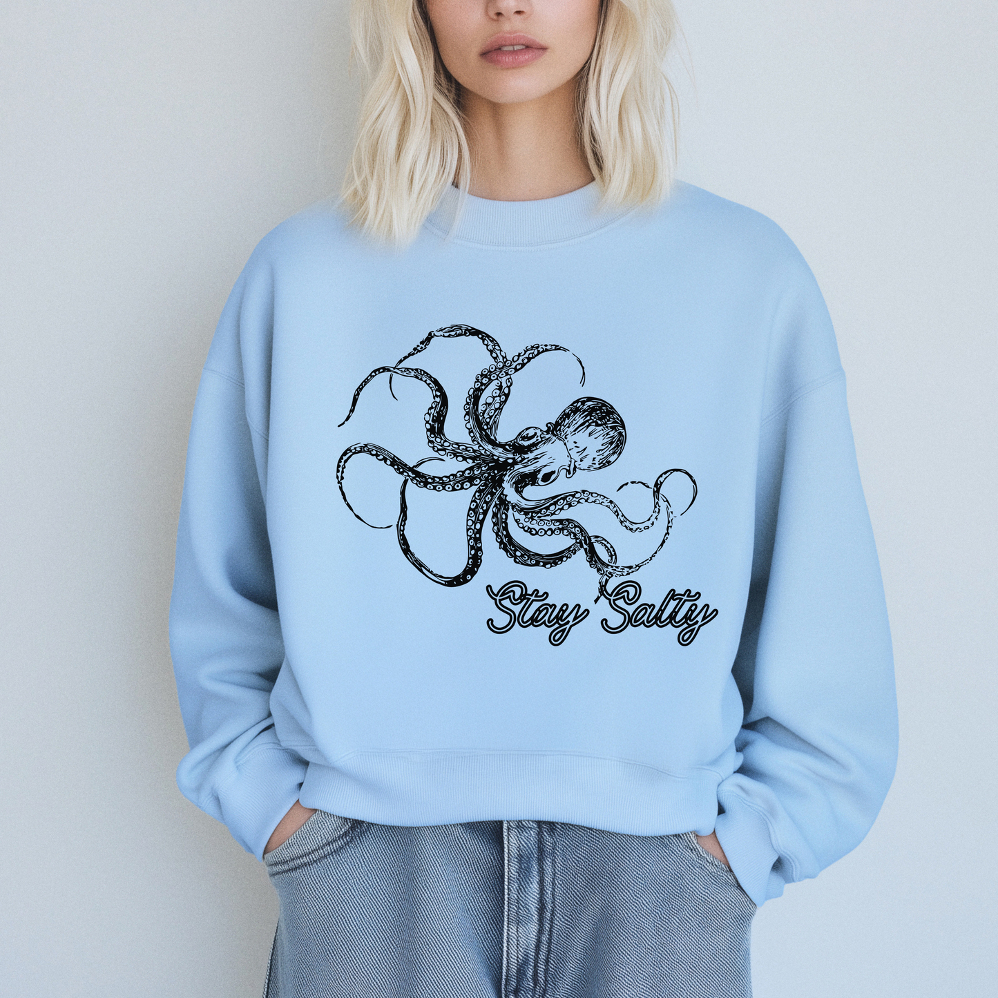 Stay Salty Octopus Crewneck Sweatshirt