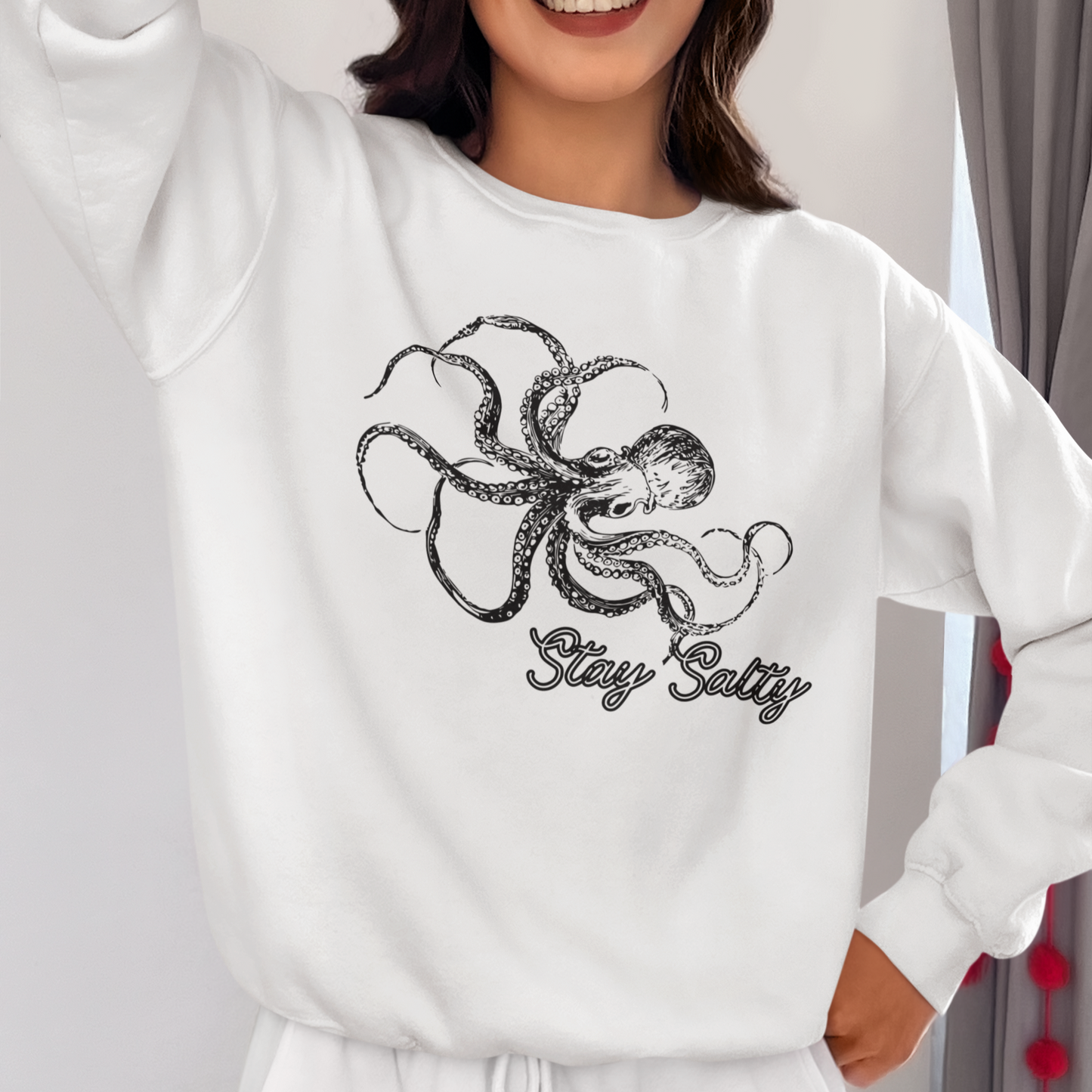 Stay Salty Octopus Crewneck Sweatshirt